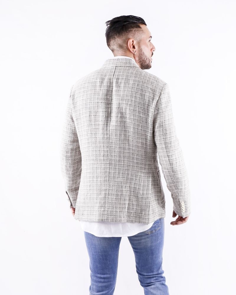 Veste croisée façon tweed beige GH 