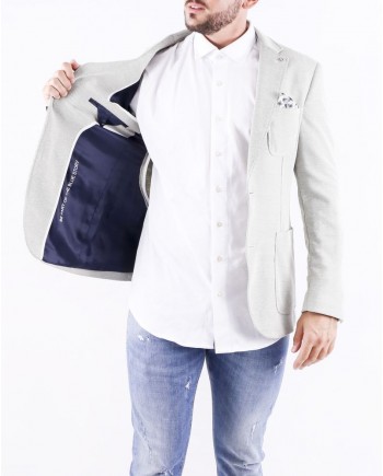 Veste en coton piqué beige Blue Industry 