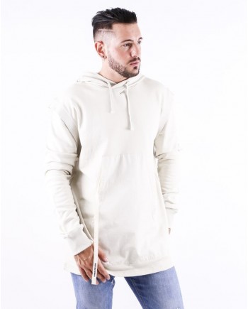 Sweat à capuche beige à poche kangourou Damir Doma 