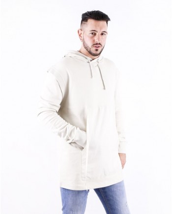 Sweat à capuche beige à poche kangourou Damir Doma 