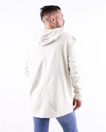 Sweat à capuche beige à poche kangourou Damir Doma 