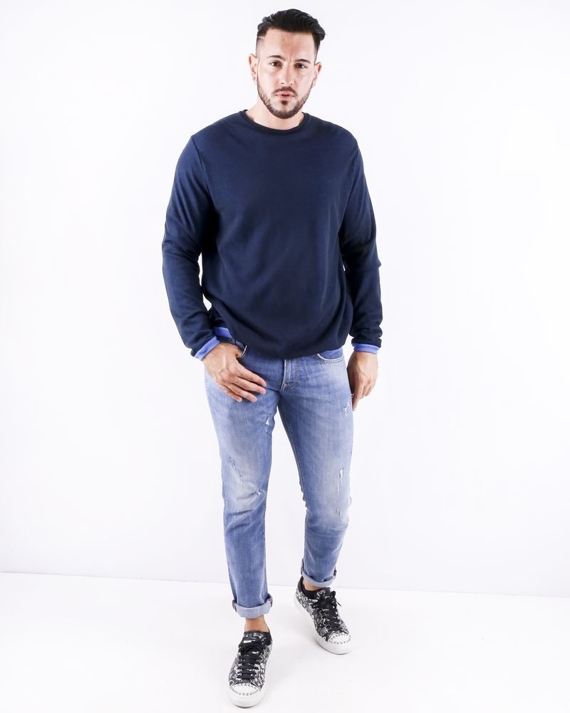 Pull façon fourreau en coton bleu Tomorrowland 