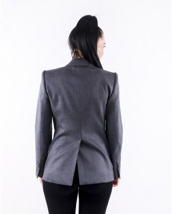 Veste de tailleur cintré en laine grise Dsquared2 