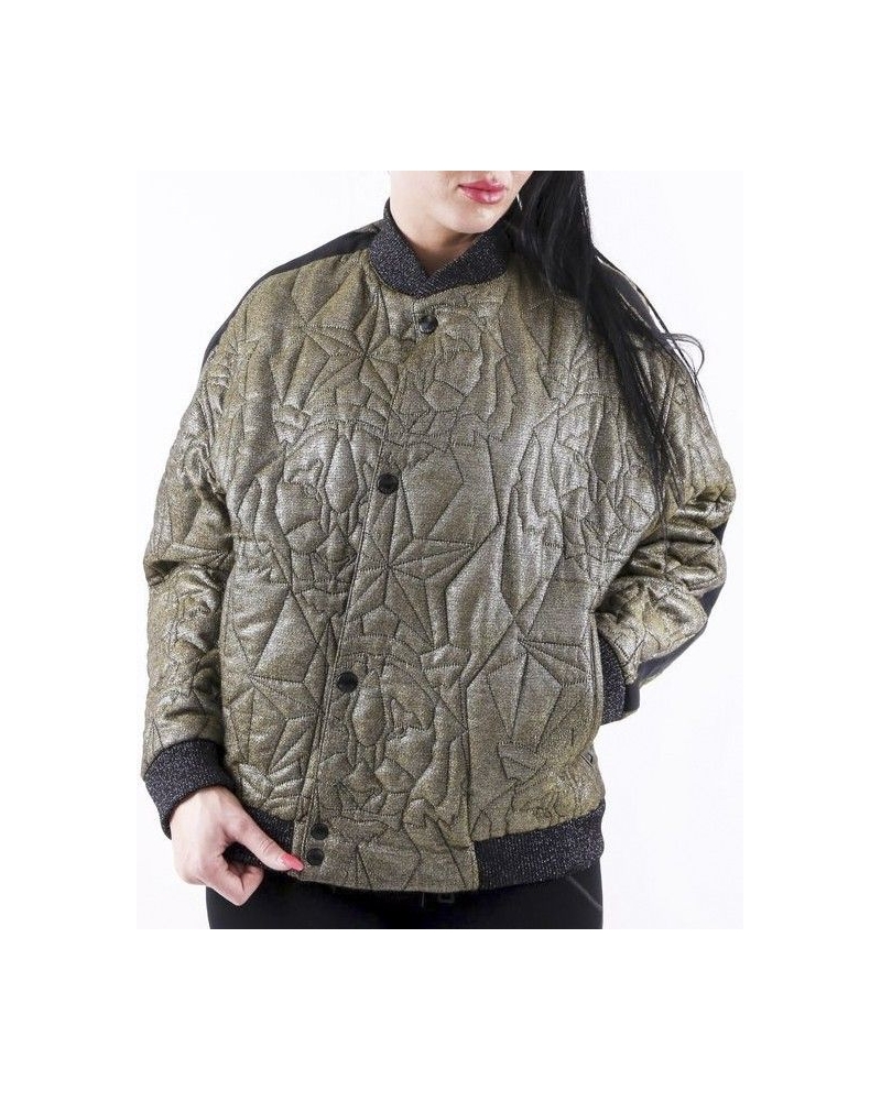 Bombers en brocart matelassé vert Just Cavalli 