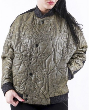 Bombers en brocart matelassé vert Just Cavalli 