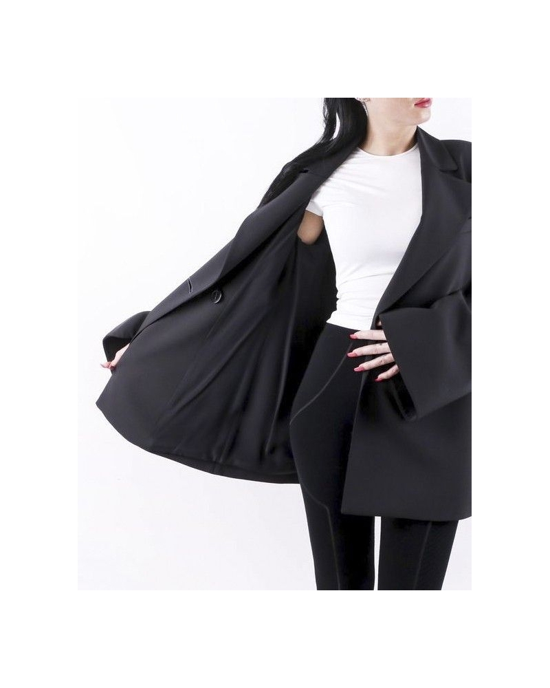 Veste oversize noir à boutons croisés Ellery 