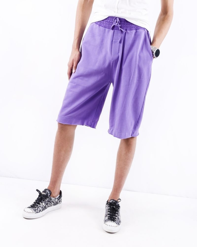 Short smocké en coton violet Damir Doma 