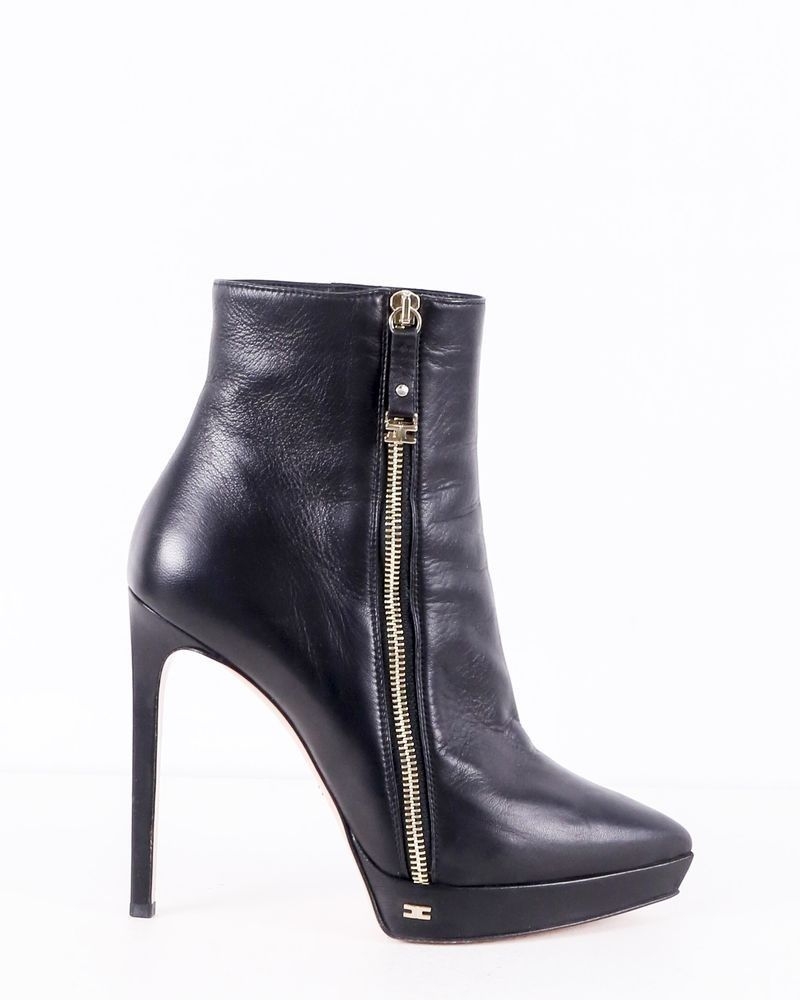 Bottines à talons noir Elisabetta Franchi 