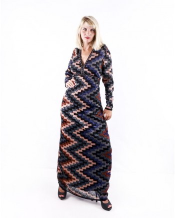 Robe empire multicolore à motifs géométriques Missoni 