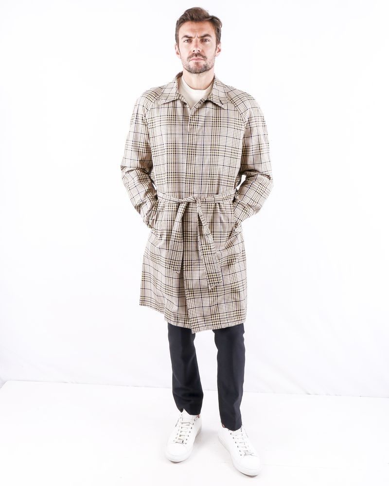 Trench coat beige à carreaux Palto 