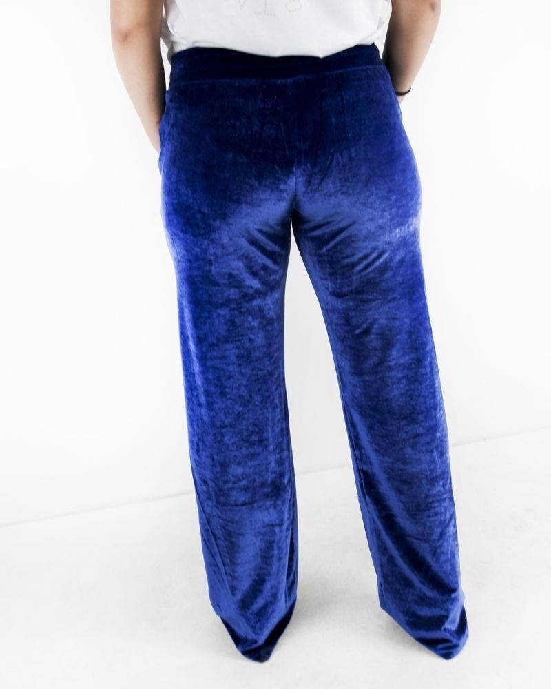 Pantalon de jogging en velours bleu Versace 