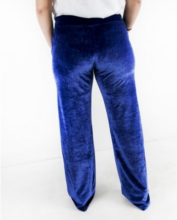 Pantalon de jogging en velours bleu Versace 