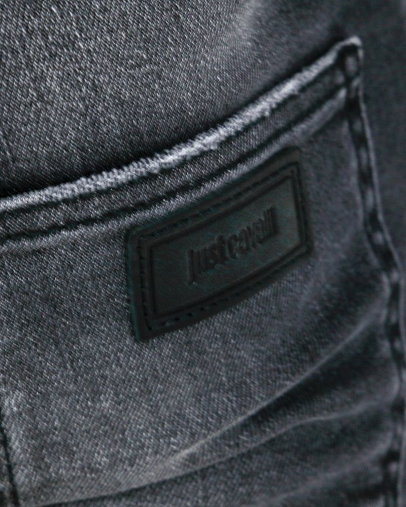 Jean skinny gris a déchirures Roberto Cavalli 