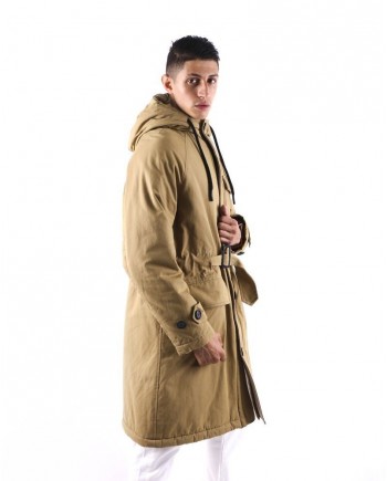 Parka longue fourrée beige ceinturé Oof Wear 