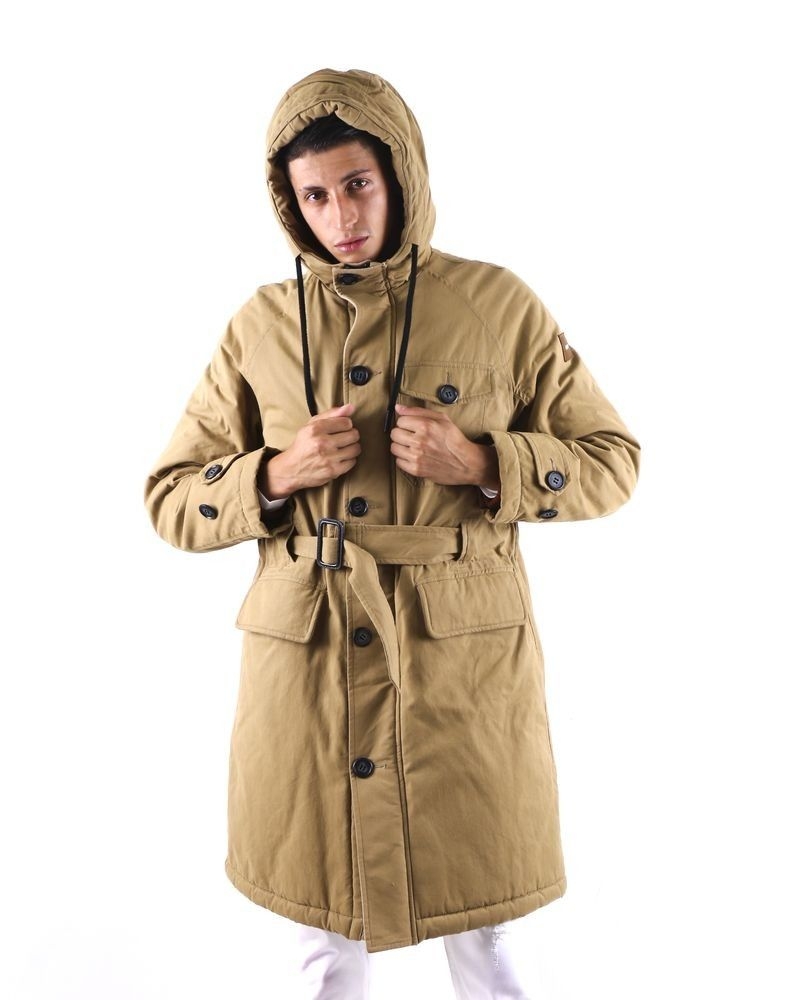 Parka longue fourrée beige ceinturé Oof Wear 