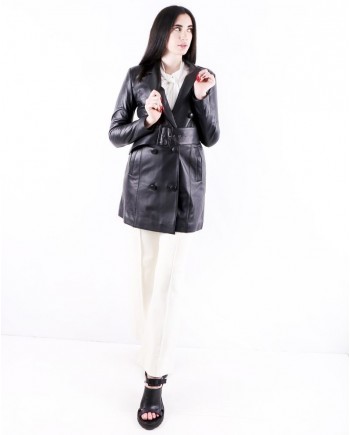 Veste en cuir noir Misha collection 