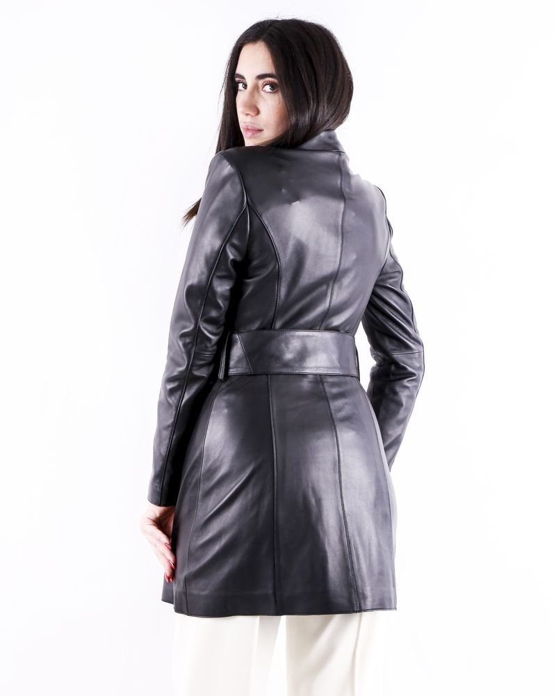 Veste en cuir noir Misha collection 