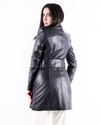 Veste en cuir noir Misha collection 