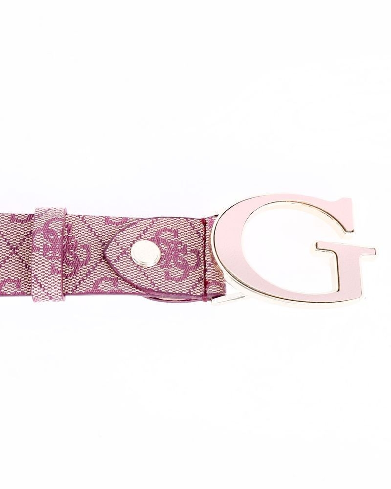 Ceinture en simili rose à logo Guess 