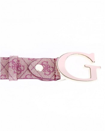 Ceinture en simili rose à logo Guess 