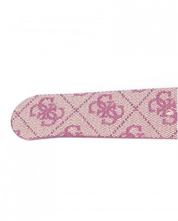 Ceinture en simili rose à logo Guess 