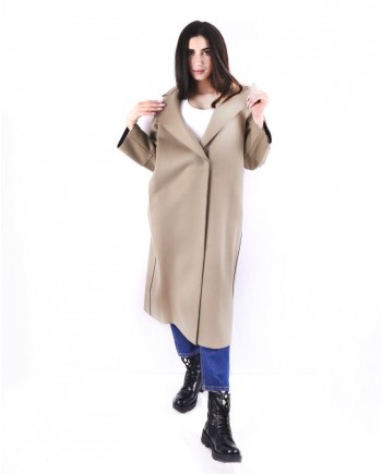 Manteau oversize en laine beige Forte Forte 