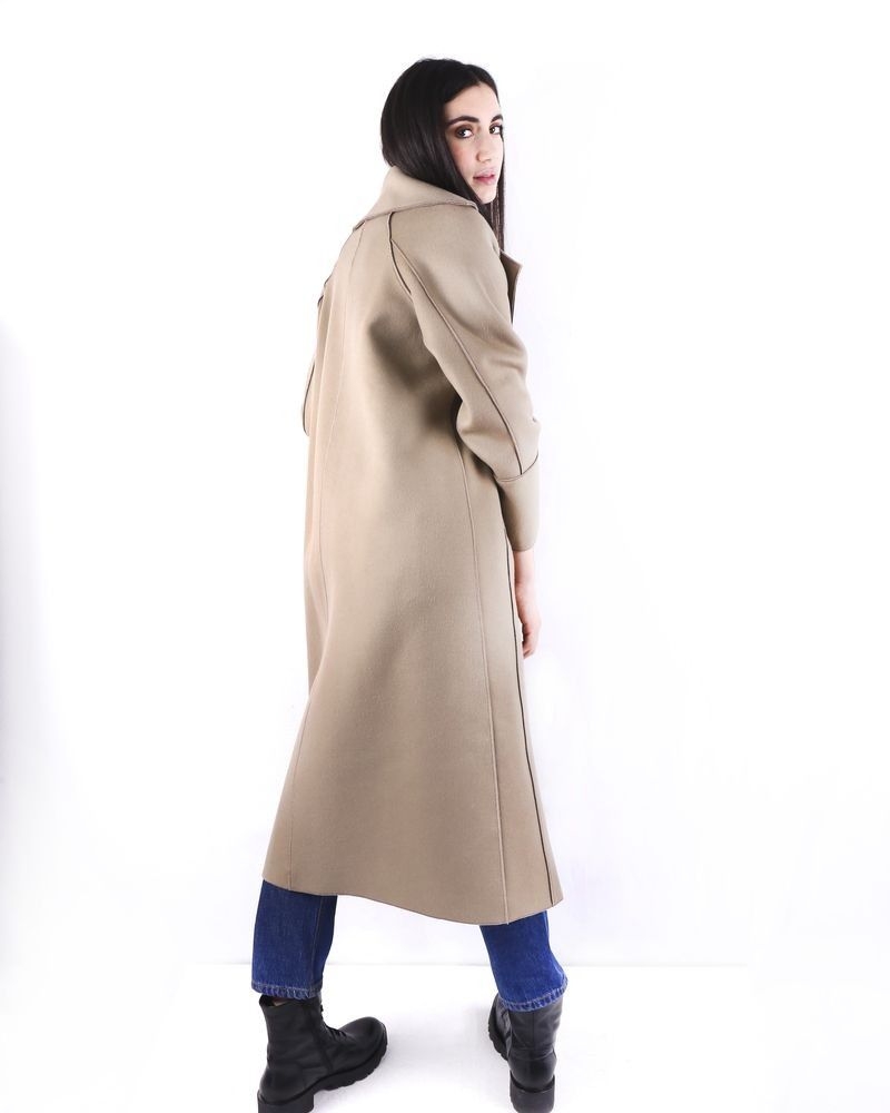 Manteau oversize en laine beige Forte Forte 