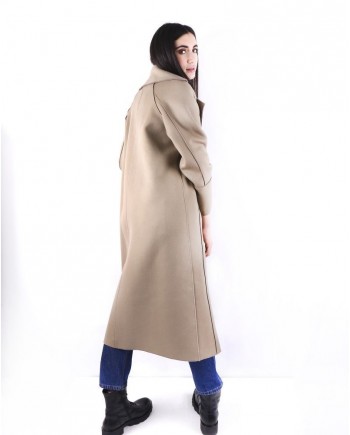 Manteau oversize en laine beige Forte Forte 