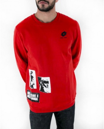 Sweat rouge à flocage Damir Doma 