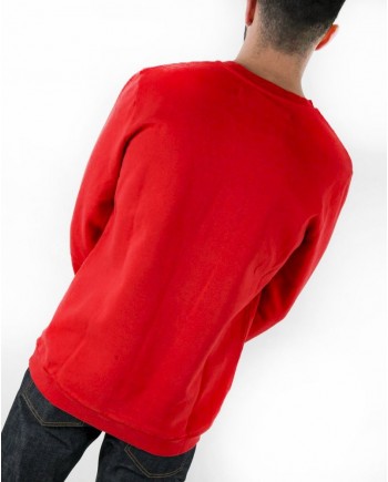 Sweat rouge à flocage Damir Doma 