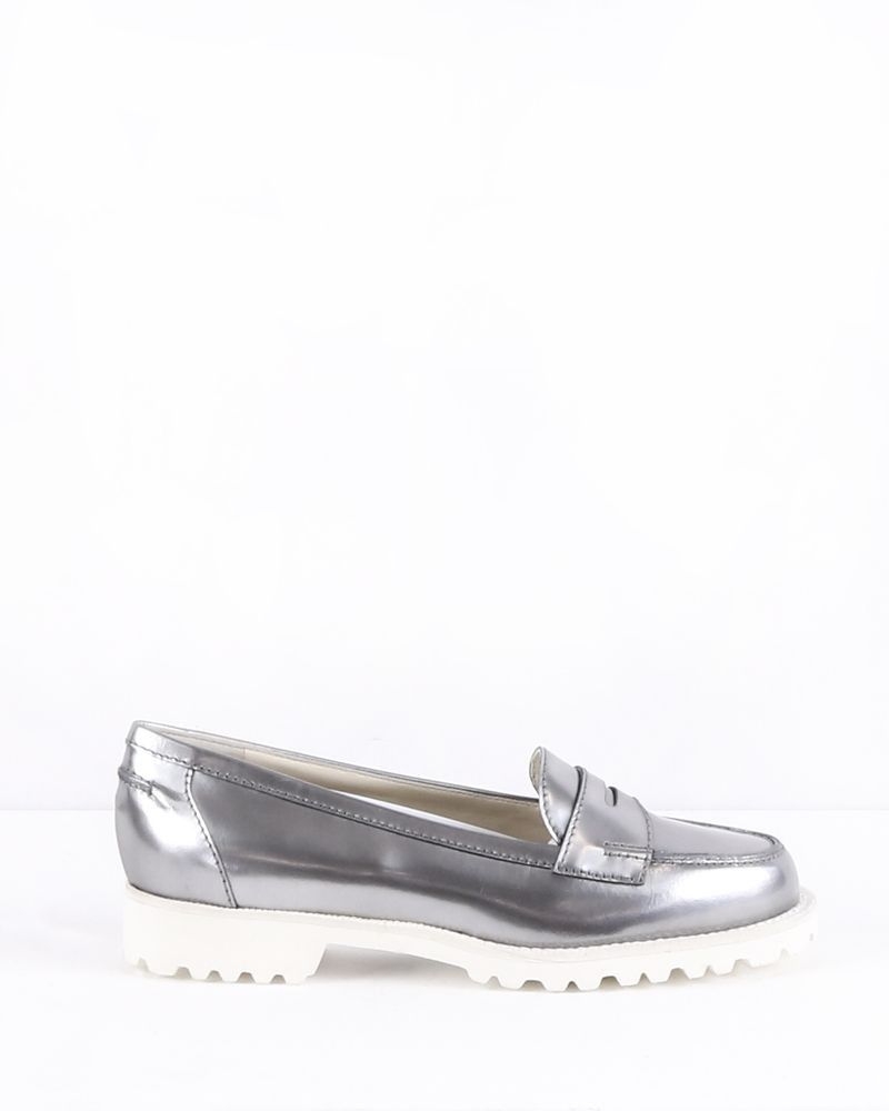 Mocassins en cuir argent Antonio Barbato 