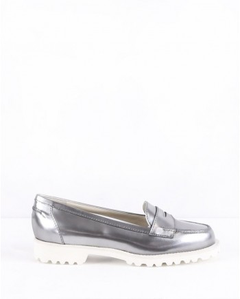 Mocassins en cuir argent Antonio Barbato 