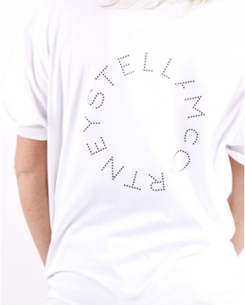 T-Shirt blanc floqué au dos Stella McCartney 