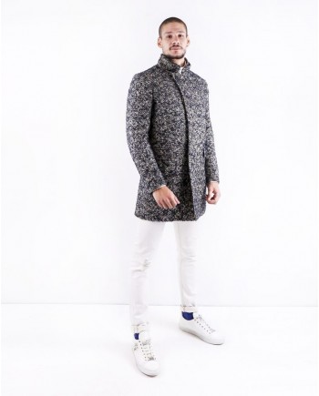 Manteau en laine bicolore Ly Adams 