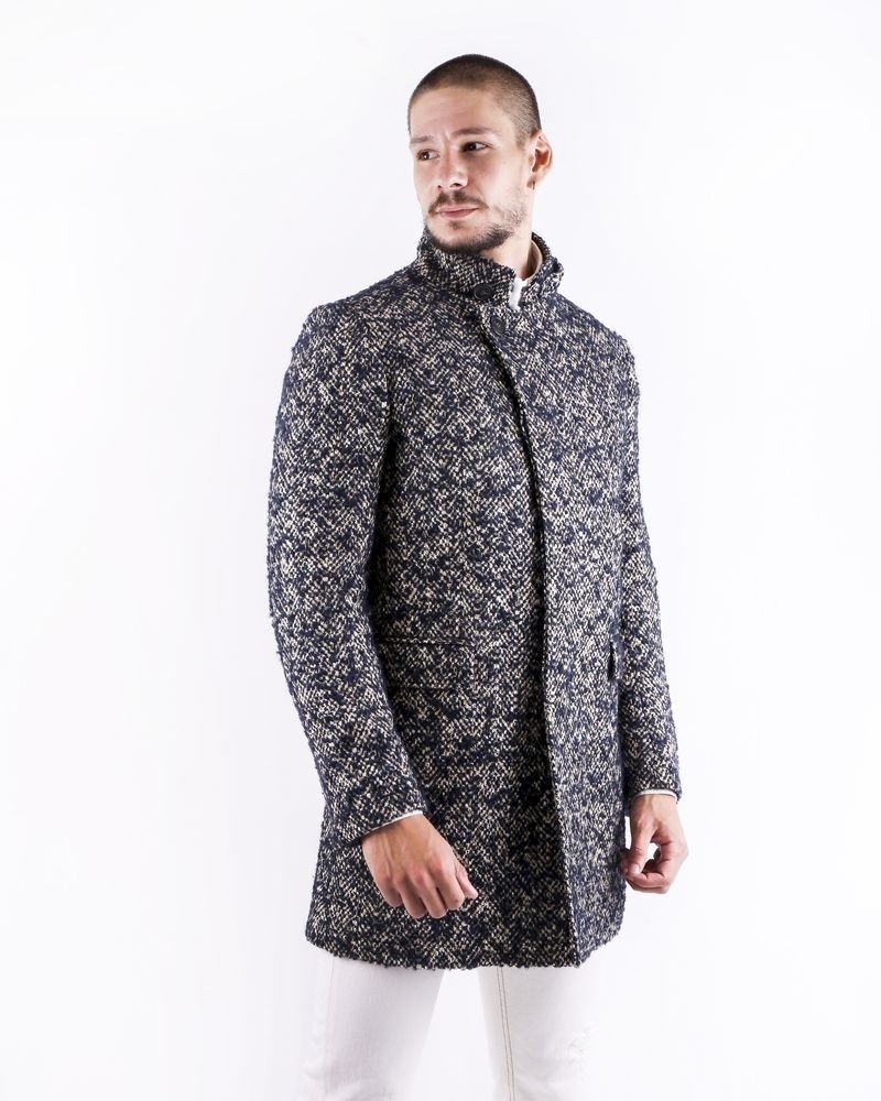 Manteau en laine bicolore Ly Adams 