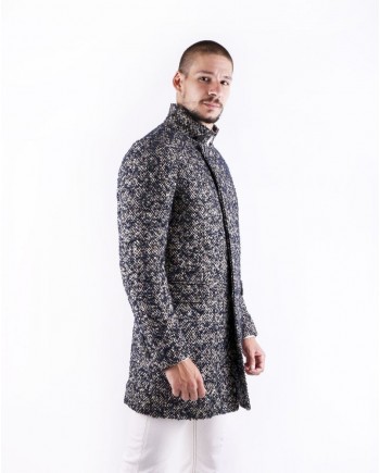 Manteau en laine bicolore Ly Adams 