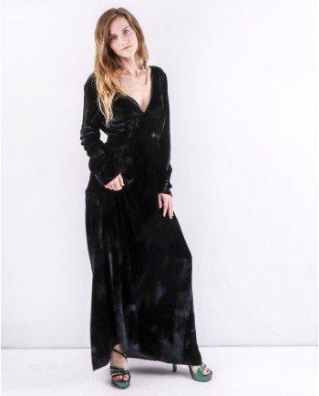 Robe empire en velours noir Forte Forte 