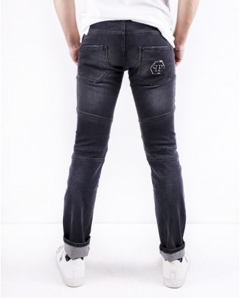 Jean skinny gris matelassé Philipp Plein 