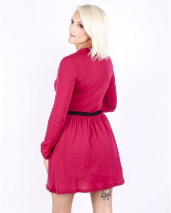 Robe façon gilet en laine rose Red Valentino 