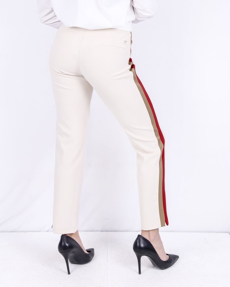 Pantalon droit beige à bandes latérales SVNTY 