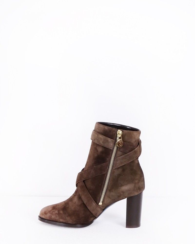 Bottines en daim marron Guido Pasquali 