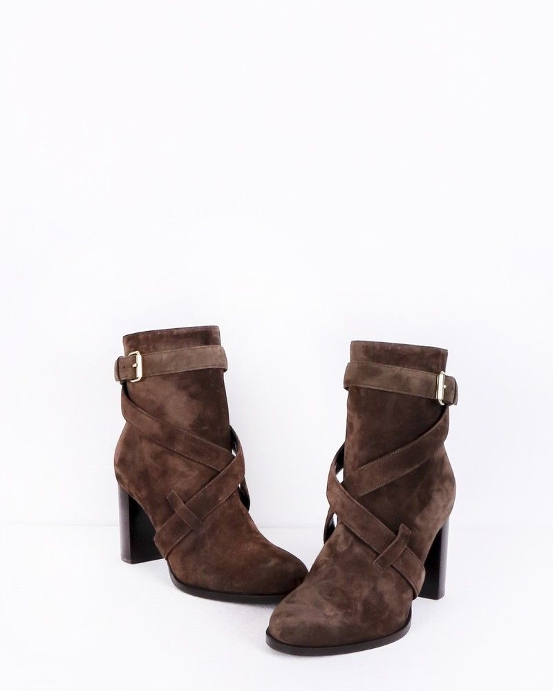 Bottines en daim marron Guido Pasquali 