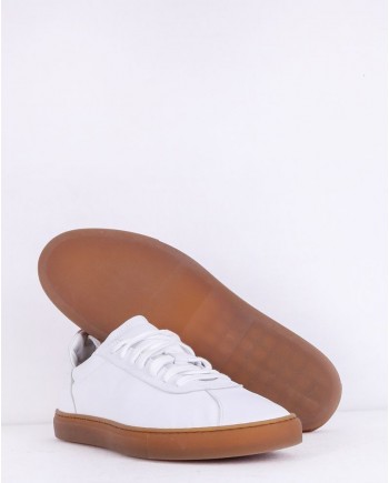 Baskets tennis en cuir blanc Casheart 