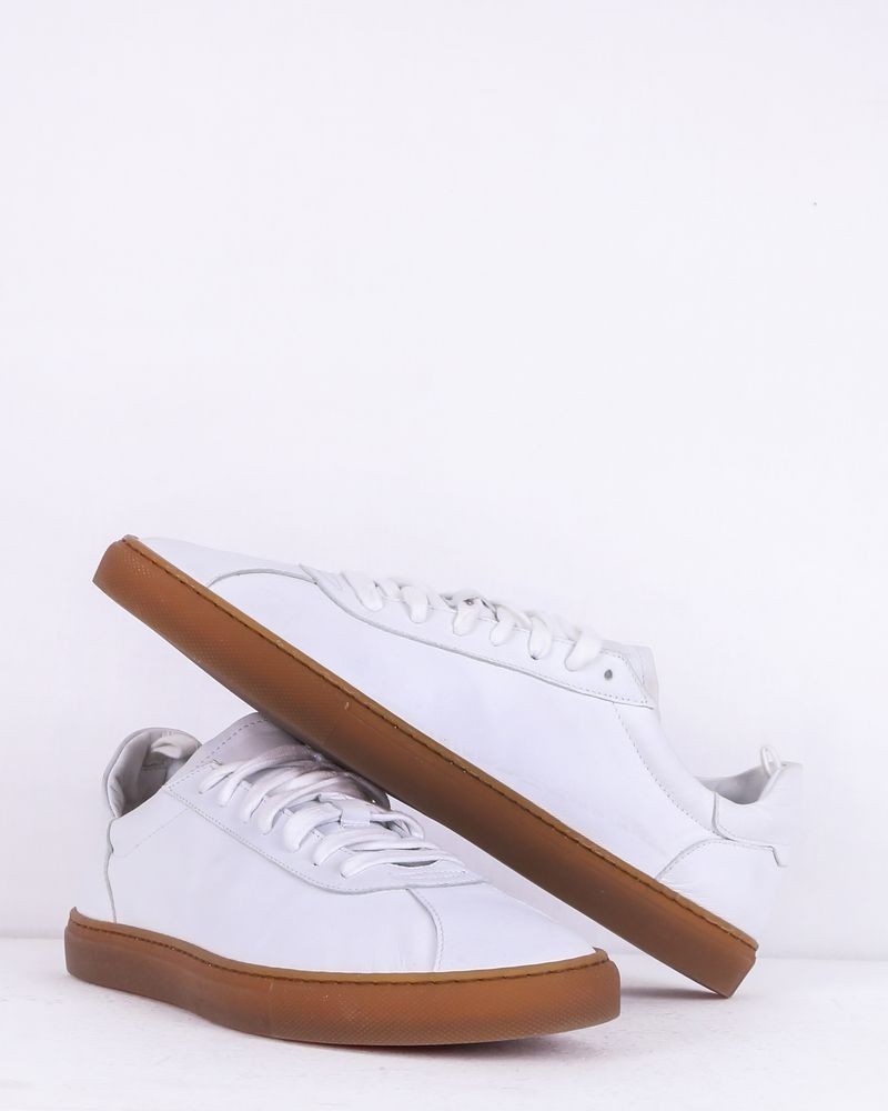 Baskets tennis en cuir blanc Casheart 