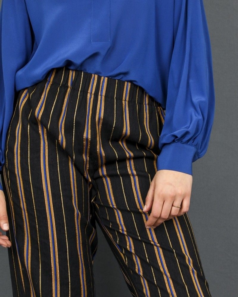 Pantalon à rayures multicolores Forte Forte 