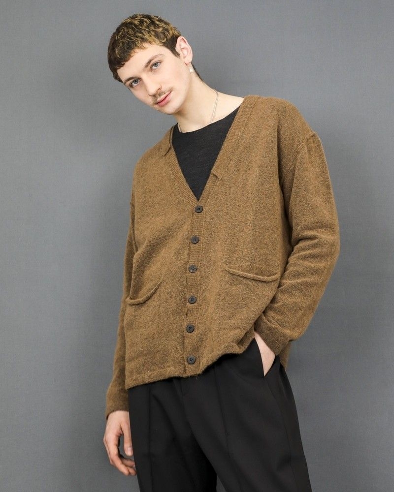 Cardigan en yack marron Isabel Benenato 