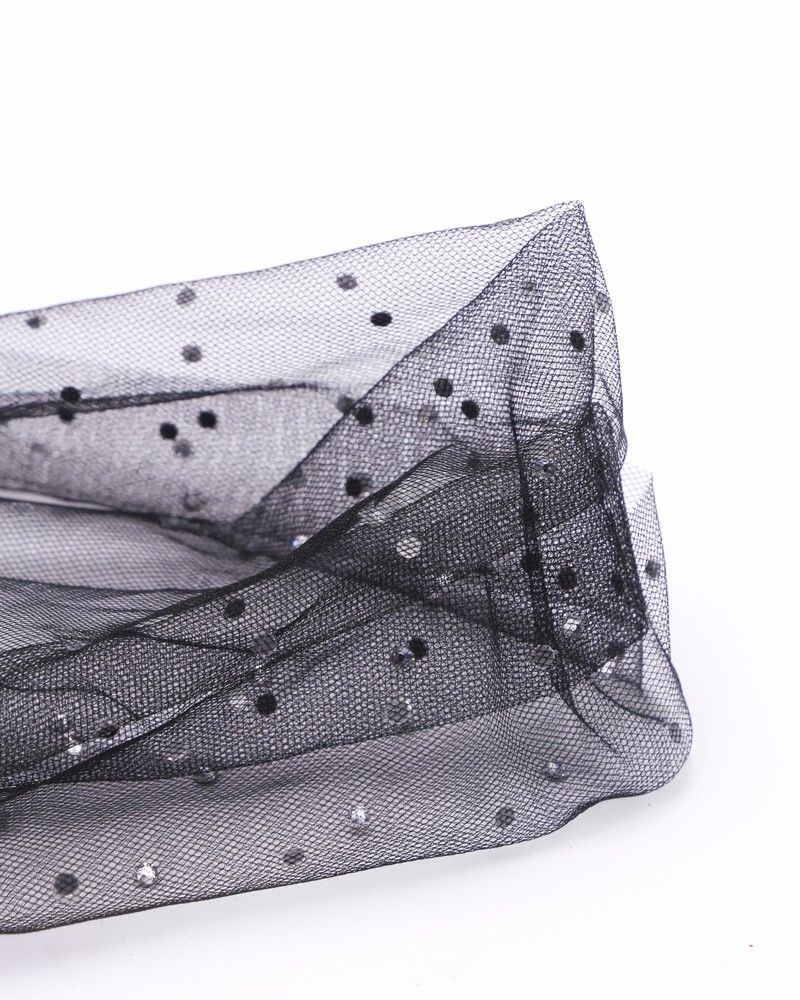 Foulard en tulle orné de strass Space Simona Corsellini 