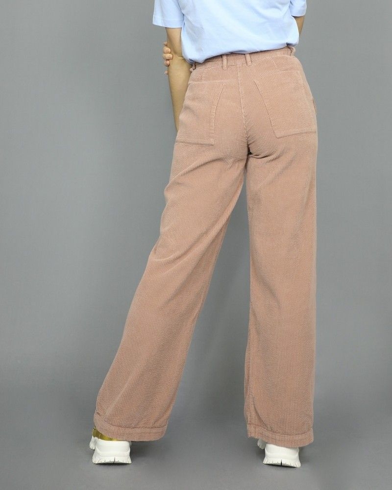 Pantalon en coton rose Chloe Stora 