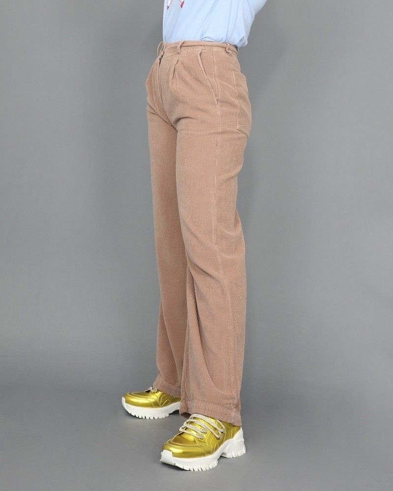 Pantalon en coton rose Chloe Stora 