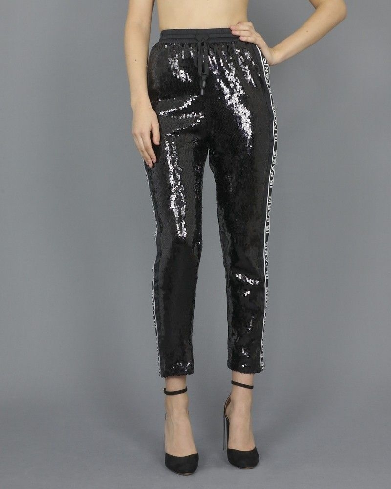 Pantalon survêtement à sequins Isabelle Blanche 